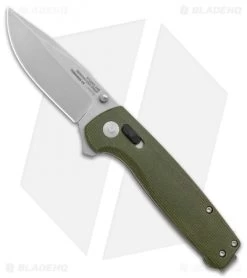 SOG Exclusive Terminus XR Lock Knife Green Micarta (3" Stonewash)