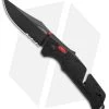 SOG Trident AT-XR Lock Knife Black/Red Clip Point (3.7" Black Serr) -Sog Shop SOG Trident AT XR Lock Black Red CP Black Serr BHQ 105693 jr