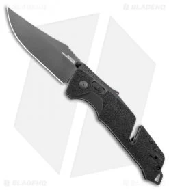 SOG Trident AT-XR Lock Knife Blackout Clip Point (3.7" Black)