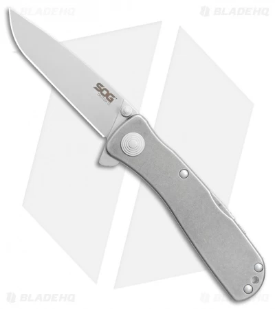 SOG Twitch II LT Assisted Opening Knife Stonewash (2.6" Satin) TWI-18 3 SOG Twitch II LT Assisted Opening Knife Stonewash (2.6" Satin) TWI-18