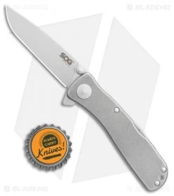 SOG Twitch II LT Assisted Opening Knife Stonewash (2.6" Satin) TWI-18 9 SOG Twitch II LT Assisted Opening Knife Stonewash (2.6" Satin) TWI-18 -Sog Shop SOG Twitch II LT SW Satin TWI 18BX BHQ 77262 jr bottlecap 2