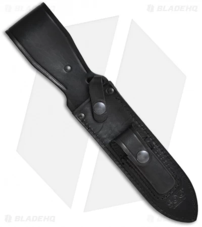 SOG Agency - TiNi Fixed Blade Knife W/ Leather Sheath (Black PLN) AG-02 4 SOG Agency - TiNi Fixed Blade Knife W/ Leather Sheath (Black PLN) AG-02 - Image 2