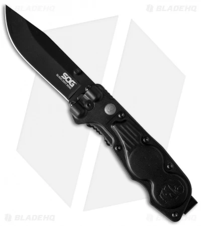 SOG Bladelight Folder Mini Black Knife + LED Flashlight (3" Black) BLT61-CP 3 SOG Bladelight Folder Mini Black Knife + LED Flashlight (3" Black) BLT61-CP