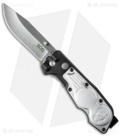 SOG Bladelight Folder Mini Black Knife + LED Flashlight (3" Satin) BLT60-CP