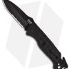 SOG Escape Lockback Knife Black (3.4" Black Serr) FF-25 1 SOG Escape Lockback Knife Black (3.4" Black Serr) FF-25 -Sog Shop sog escape ff 25