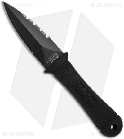SOG Mini Pentagon M14 Fixed Blade Knife (3.5" Black Serr) 3 SOG Mini Pentagon M14 Fixed Blade Knife (3.5" Black Serr)