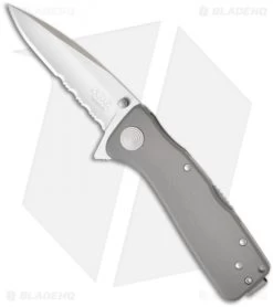 SOG Twitch XL Spring Assisted Knife Graphite (3.25" Satin Serr) TWI-920